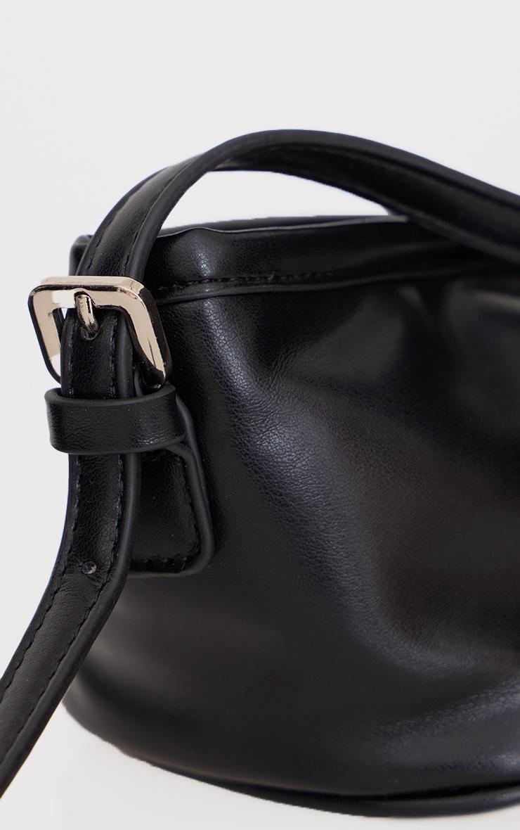 Black PU Slim Buckle Strap Shoulder Bag Product Image