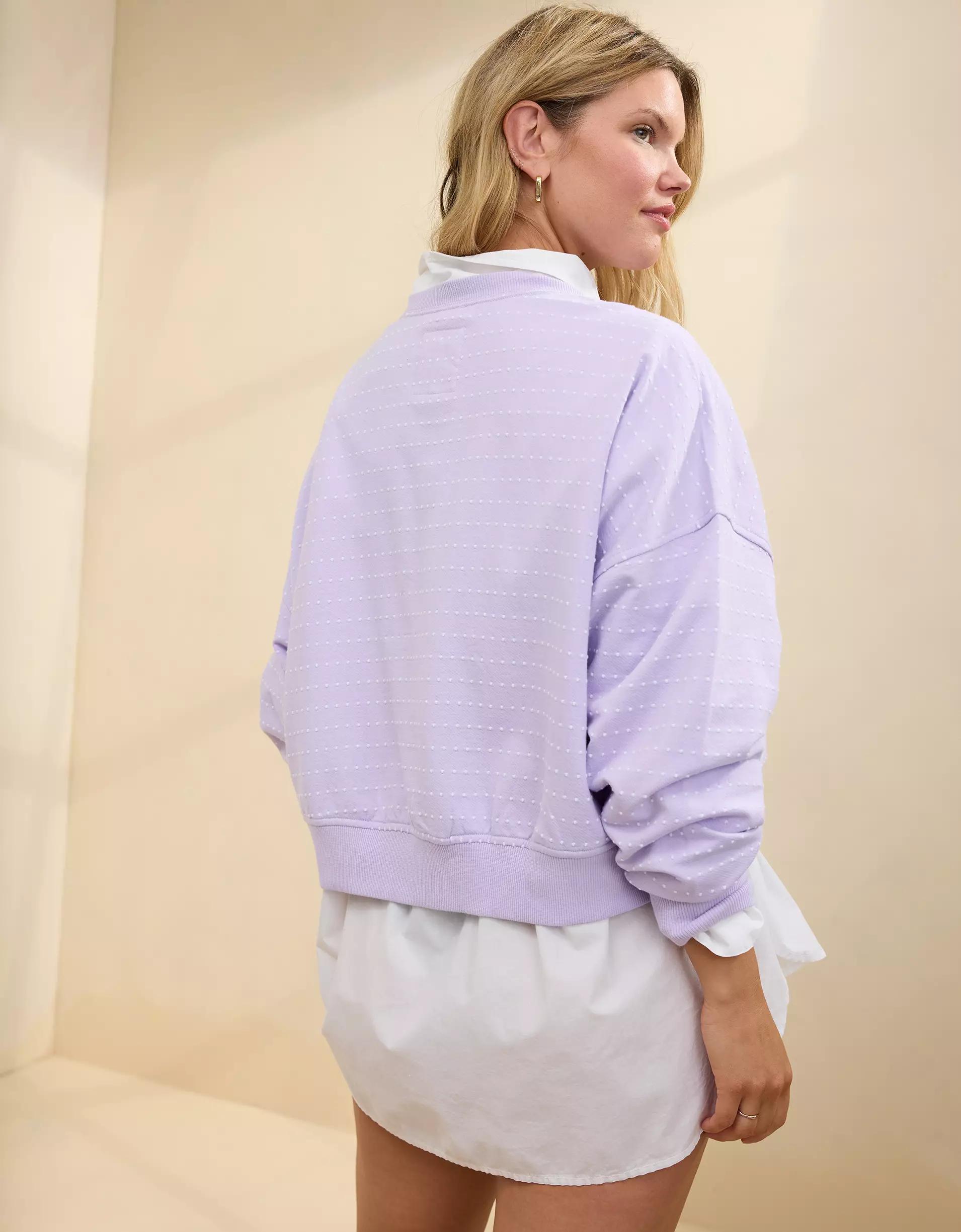 Aerie Take It Easy Crew Sweatshirt Product Image