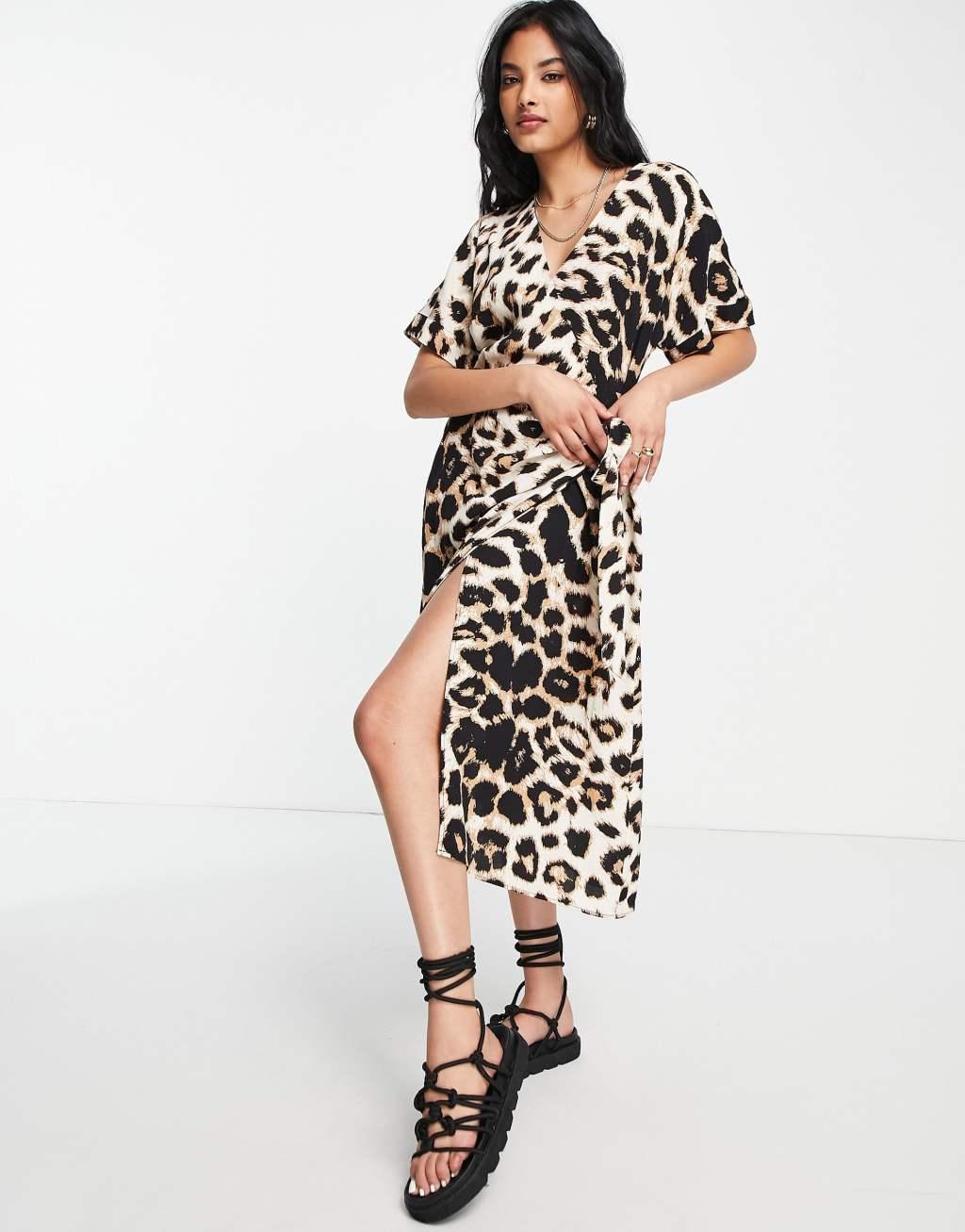 Vero Moda Aware wrap midi dress Product Image