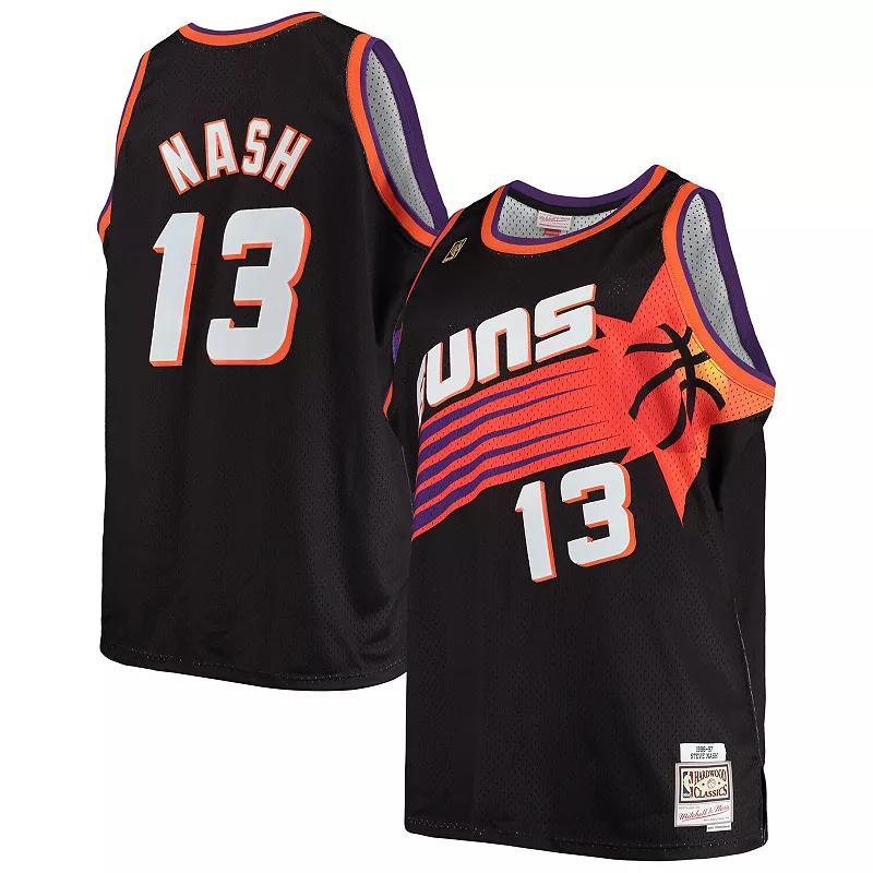 Mens Mitchell & Ness Steve Nash Black Phoenix Suns Big & Tall Hardwood Classics Jersey Product Image