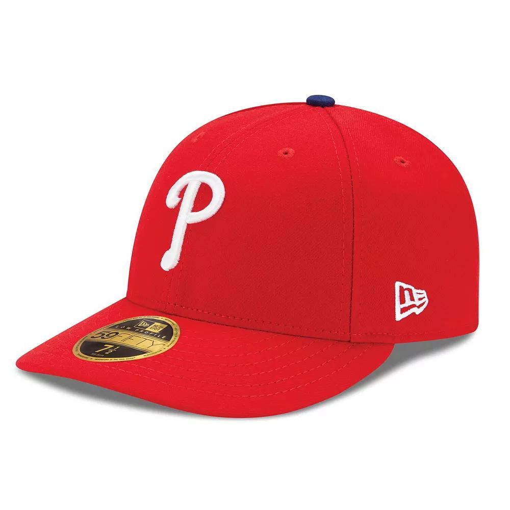 Men's New Era Red Philadelphia Phillies Authentic Collection On Field Low Profile Game 59FIFTY Fitted Hat, Size: 6 7/8 Product Image
