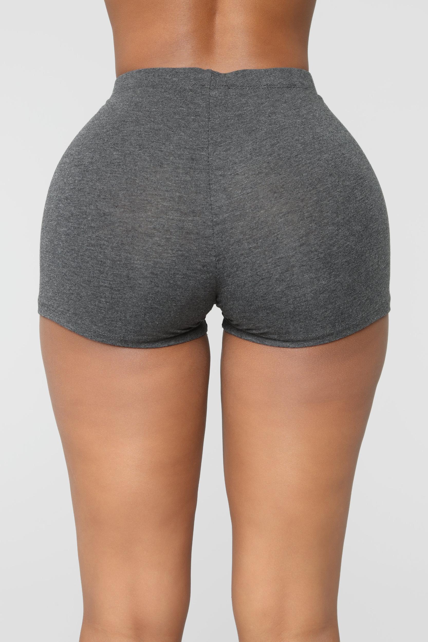 Plain Jane Mini Shorts - Charcoal Product Image