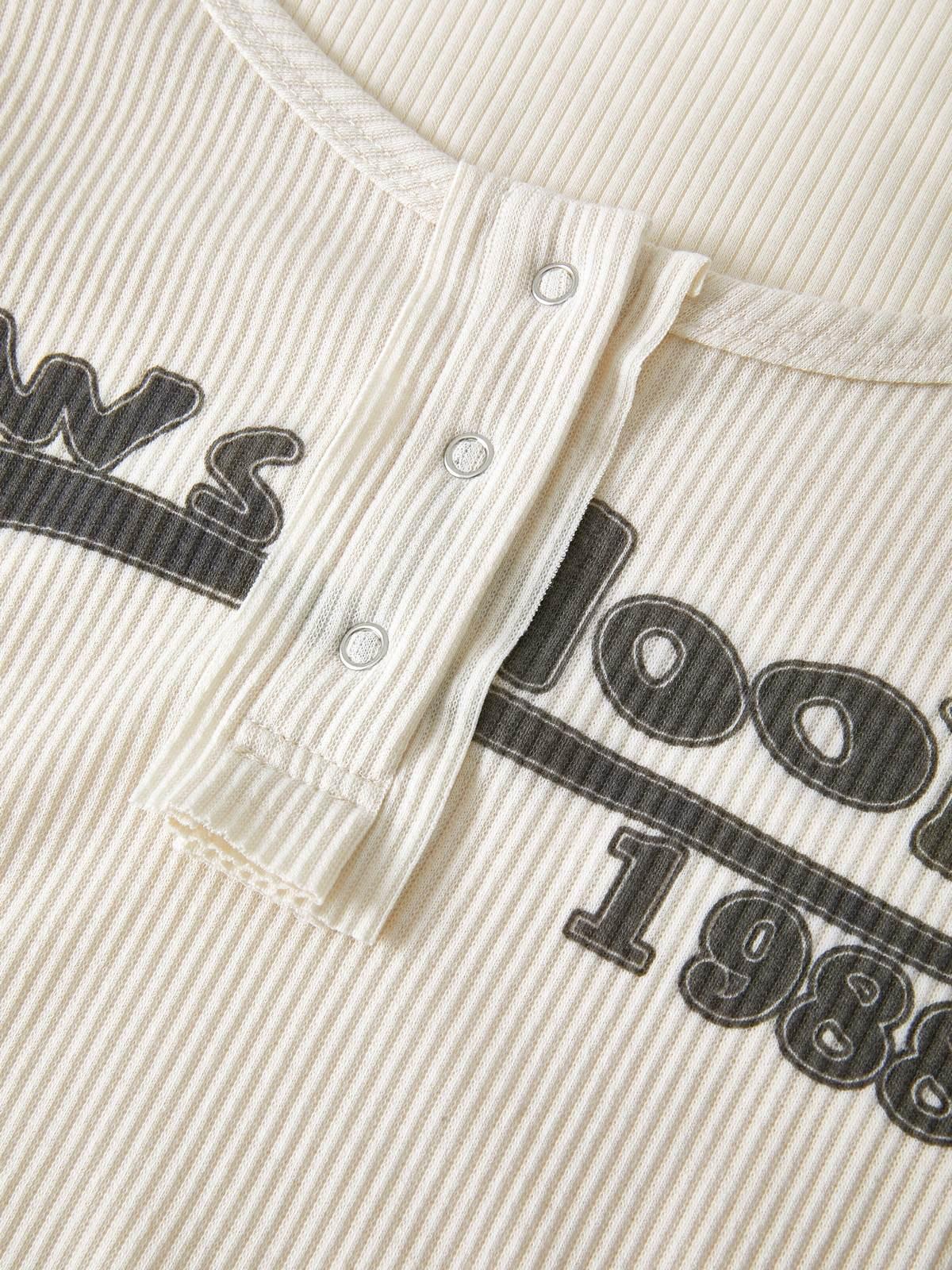 Y2K Long Sleeve Ribbed Knit Crop Top Product Image