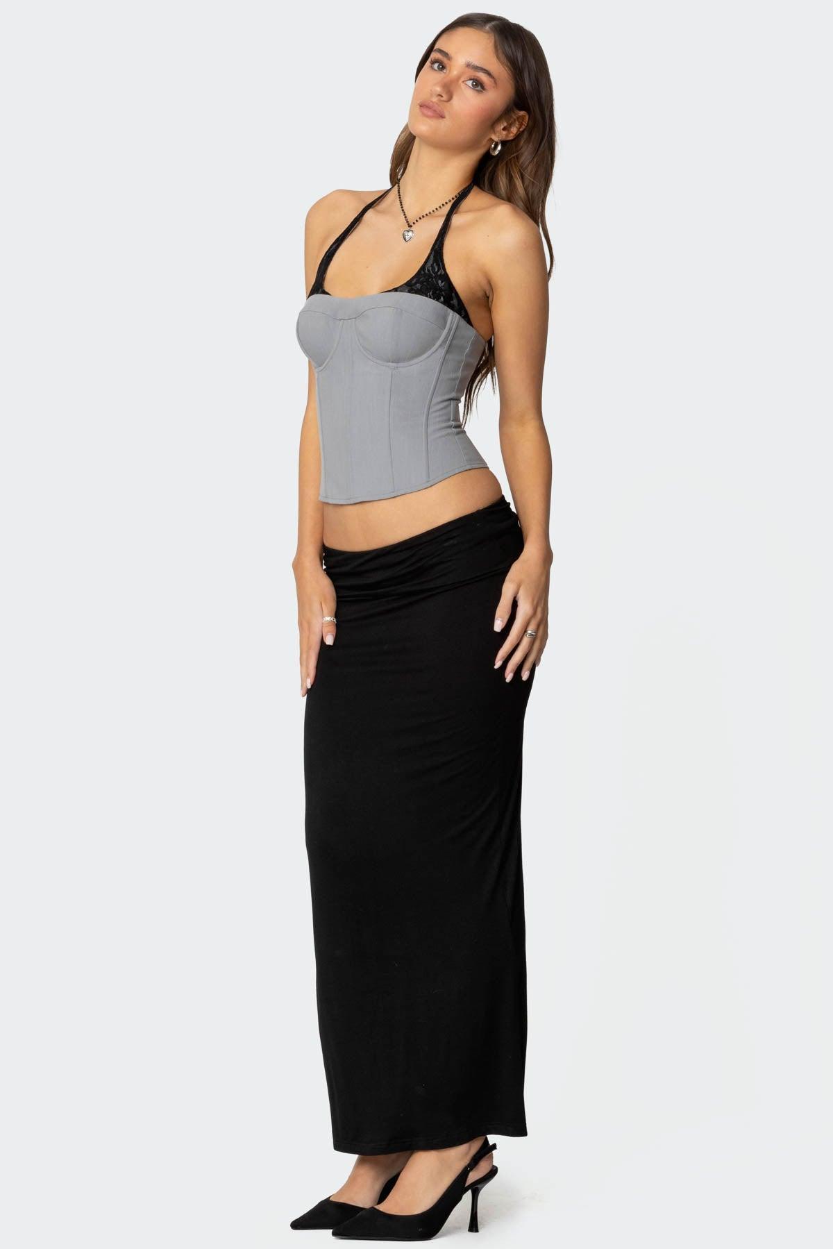 Jara Layered Lace Halter Corset Product Image