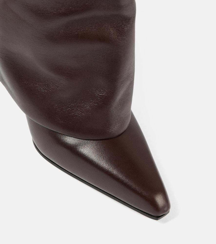 90mm Leather Boots In Brown Product Image