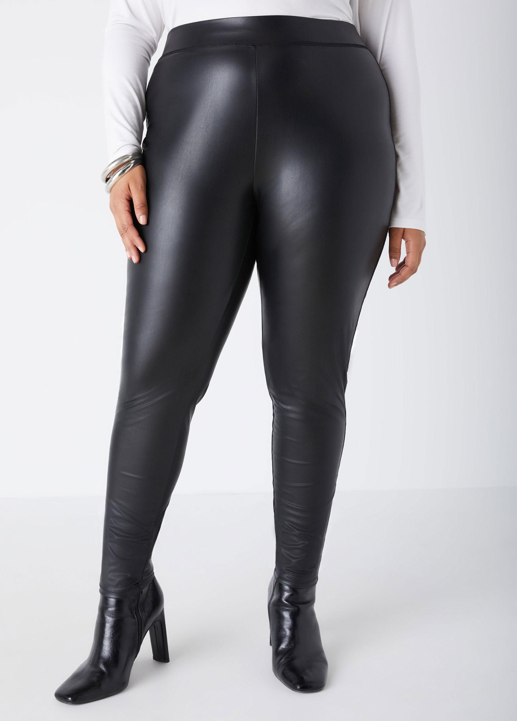 High Waist Faux Leather Leggings Product Image
