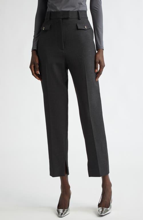 ST JOHN Double-face Luxe Ponte Straight-leg Pants In Dark Heather Grey Product Image