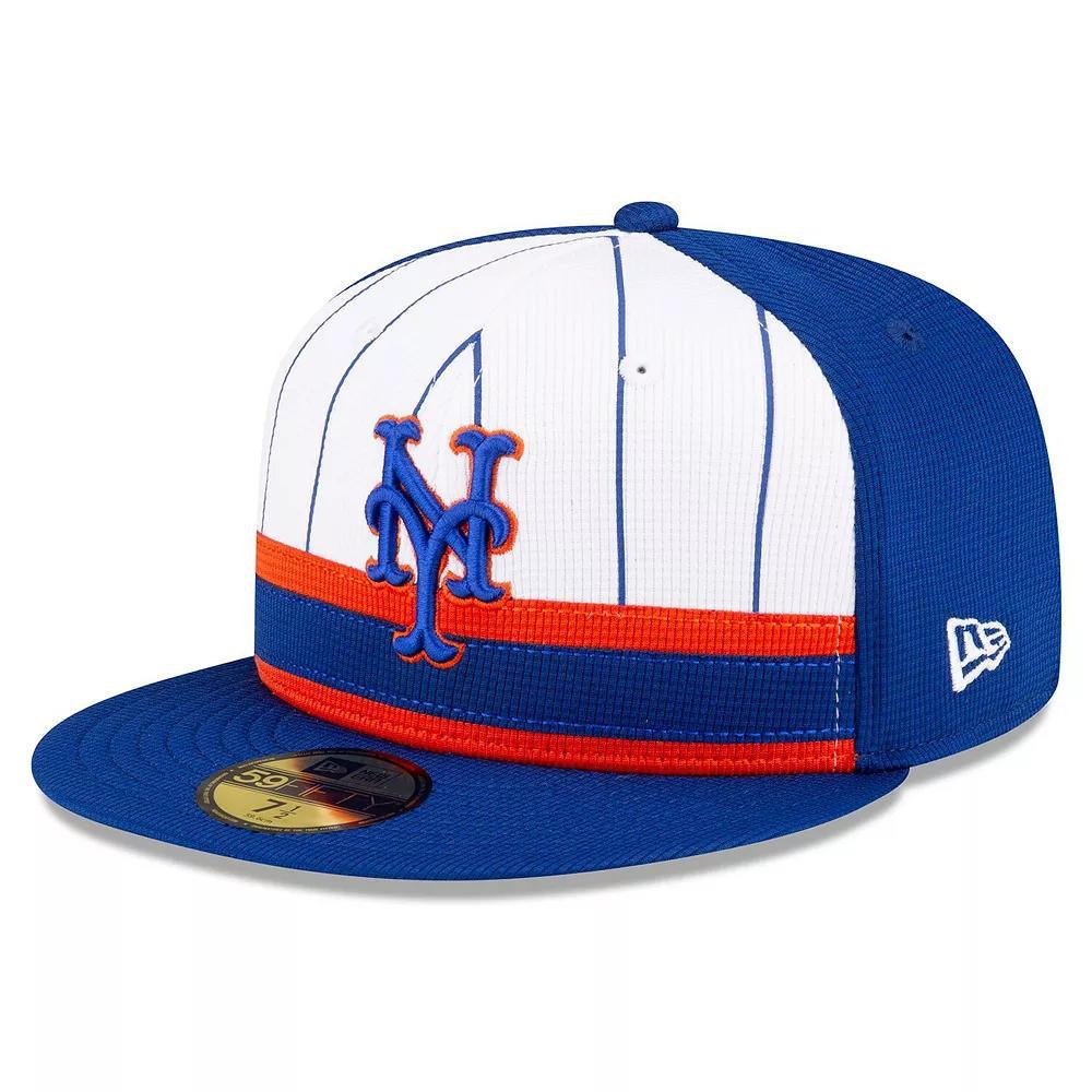Men's New Era  White New York Mets 2024 Batting Practice 59FIFTY Fitted Hat, Size: 7 3/8 Product Image