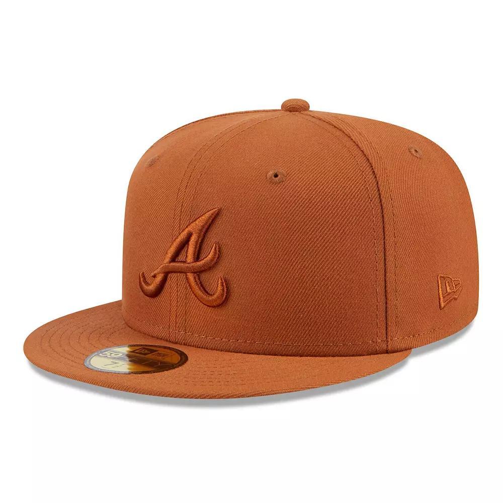 Men's New Era Brown Atlanta Braves Spring Color 59FIFTY Fitted Hat, Size: 7 1/4 Product Image