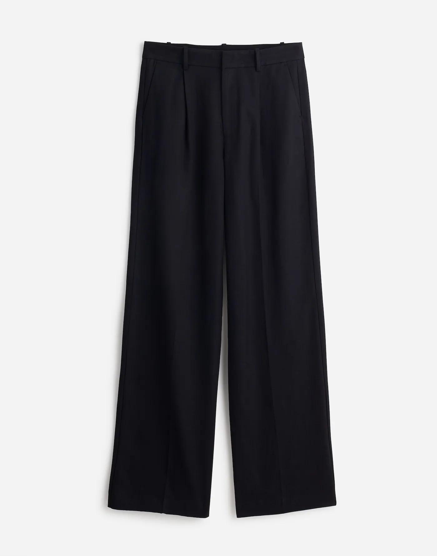 Slouchy Straight Pants in Drapey Twill Product Image