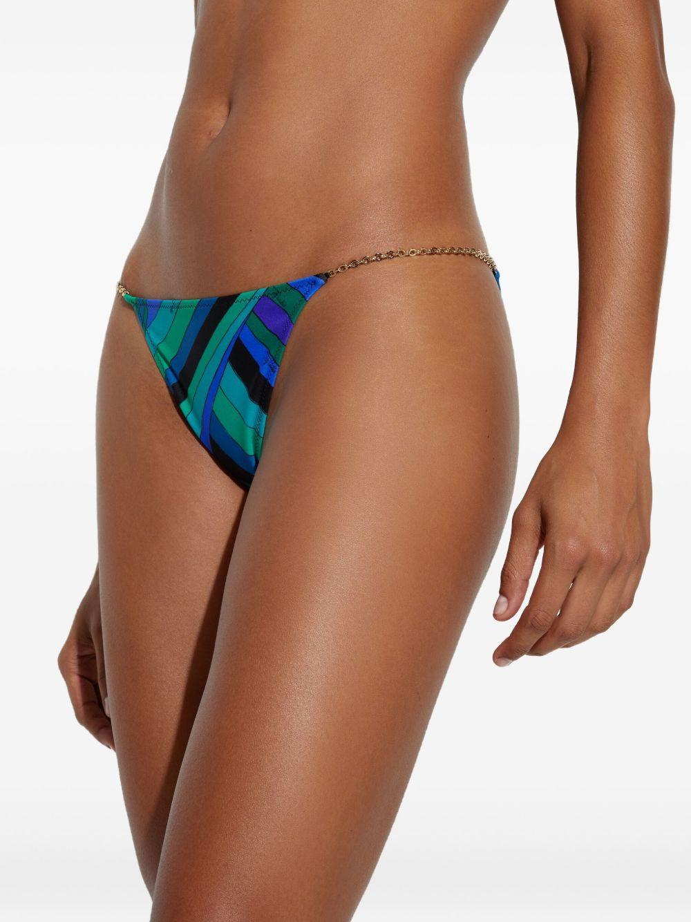 Iride-print triangle bikini bottom Product Image