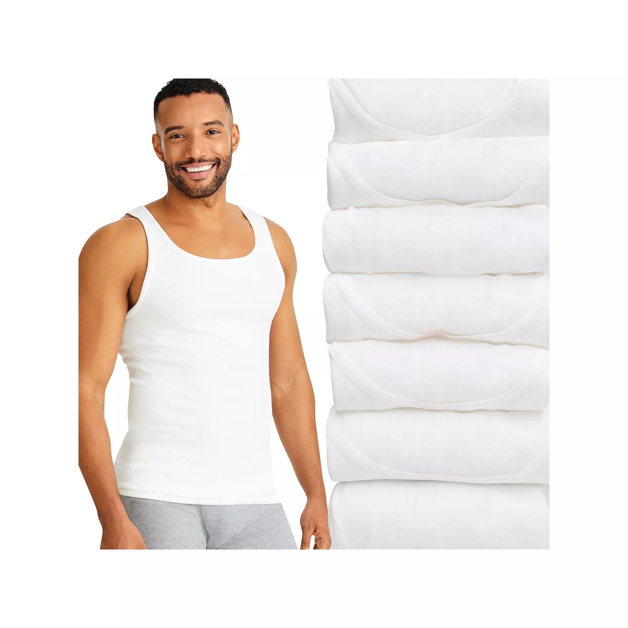 Men's Hanes® 7-Pack ComfortSoft Ultimate Tank Undershirt,  Product Image