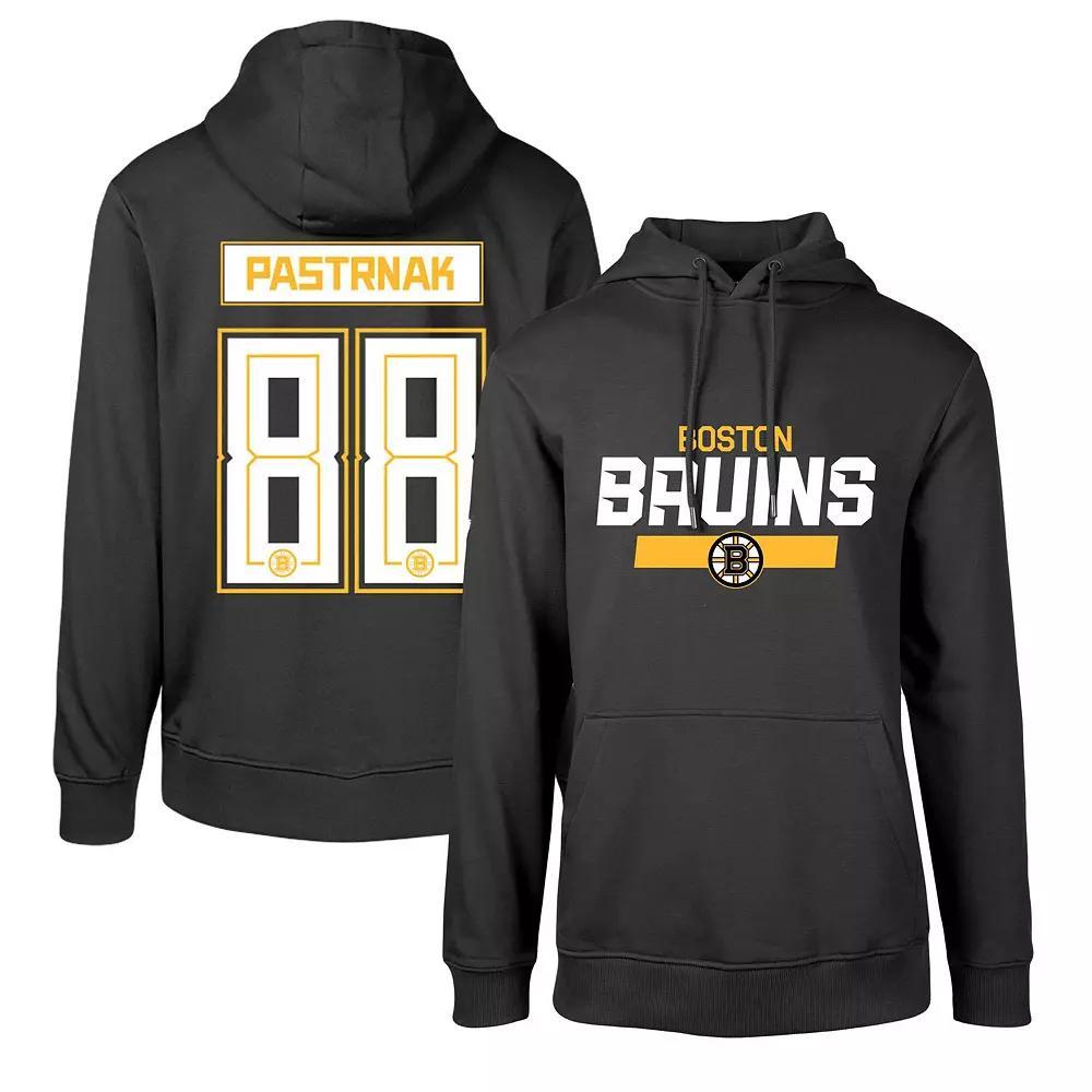 Men's Levelwear David Pastrnak Black Boston Bruins Podium Name & Number Pullover Hoodie,  Product Image