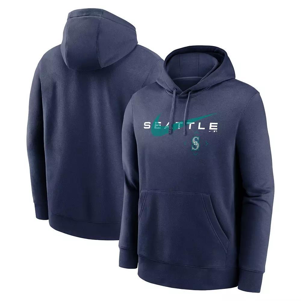 Men's Nike Navy Seattle Mariners Swoosh NeighborHOOD Pullover Hoodie, Size: 2XL, Blue Product Image