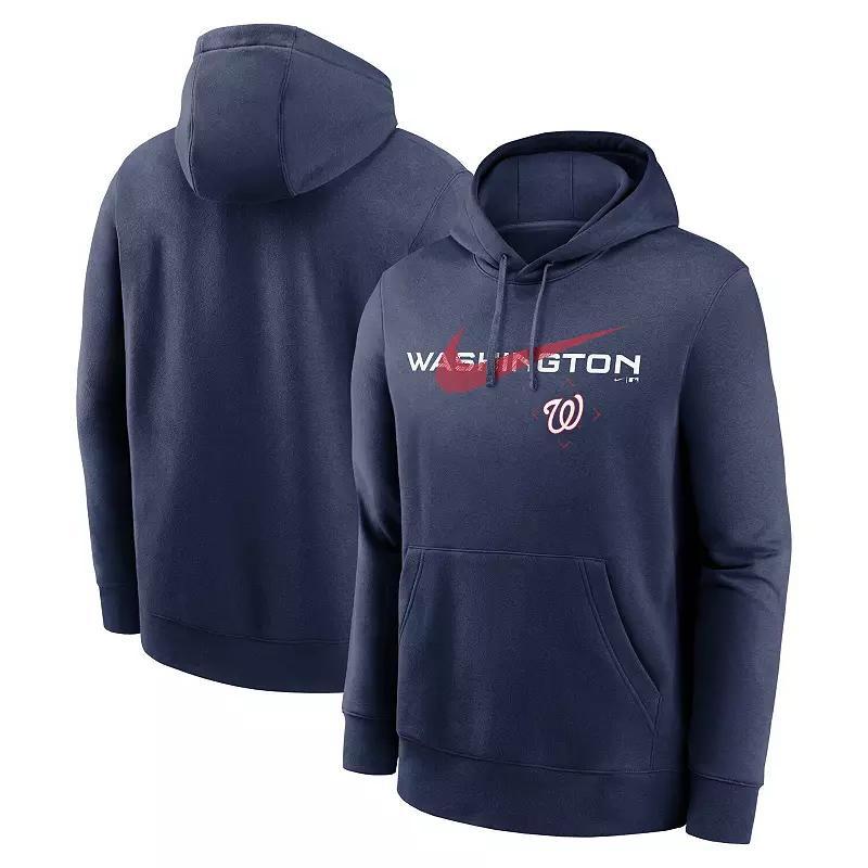 Mens Nike Washington Nationals Swoosh NeighborHOOD Pullover Hoodie Blue Product Image