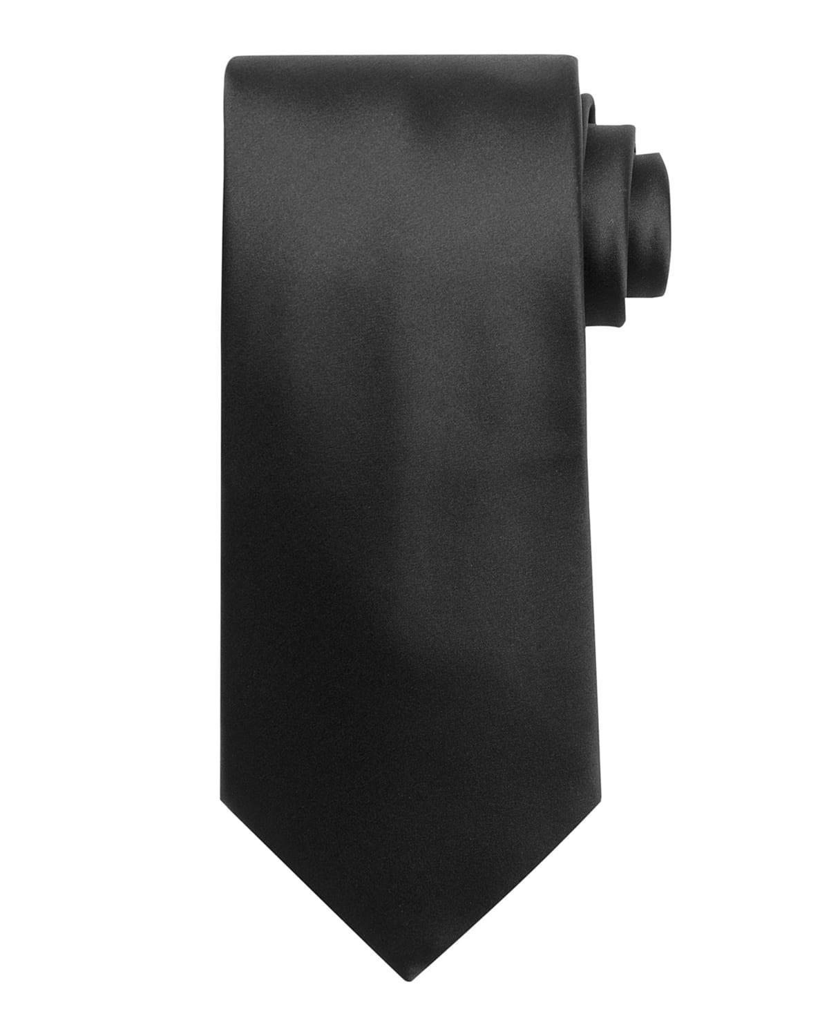 Solid Silk Satin Tie Product Image