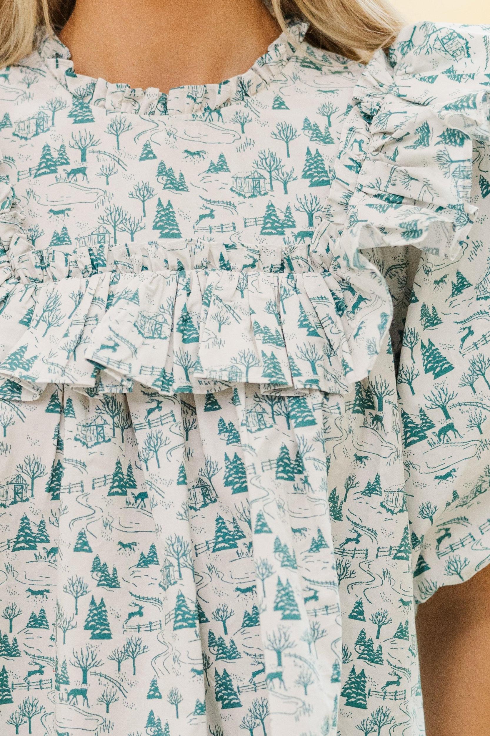 Feeling Close To You Cream Toile Blouse Female Product Image