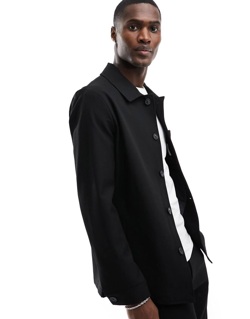 Selected Homme hybrid suit jacket in black  Product Image