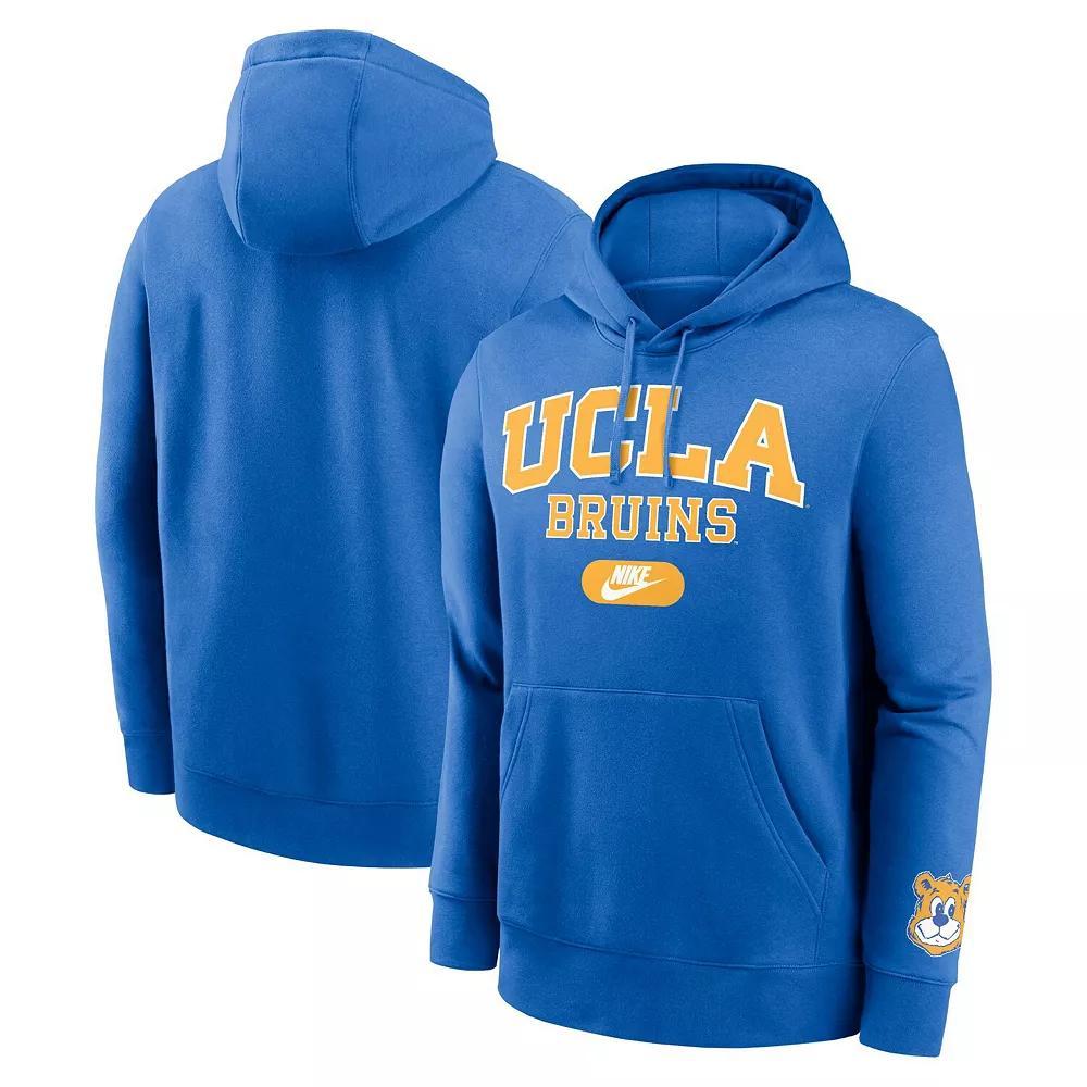 Men's Nike Light Blue UCLA Bruins Legacy Foundational Two-Hit Club Performance Pullover Hoodie,  Product Image