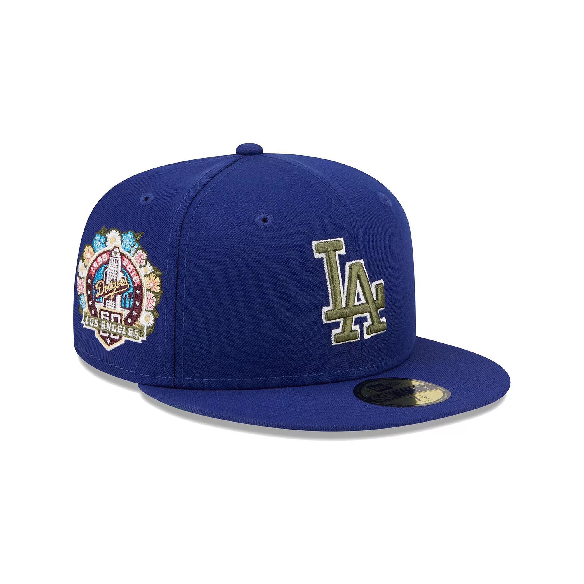 Men's New Era Royal Los Angeles Dodgers 60th Anniversary Spring Training Botanical 59FIFTY Fitted Hat,  Product Image