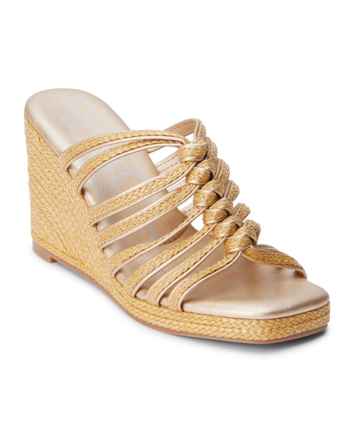 Beach Womens Laney Wedge Raffia Product Image