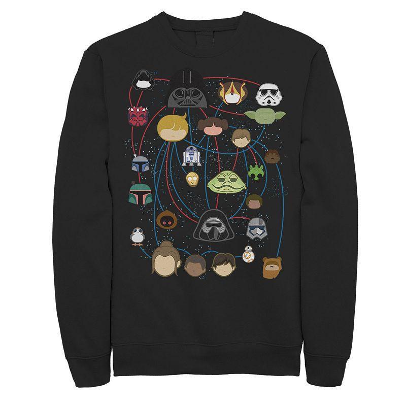 Men's Star Wars Family Tree Sweatshirt, Size: XXL, Black Product Image