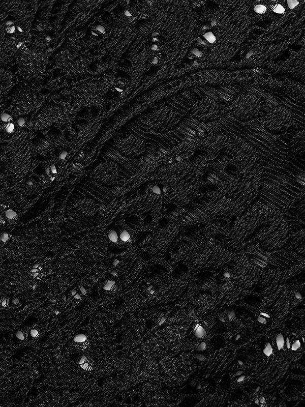 Plain Lace Cutout Tank Top Product Image