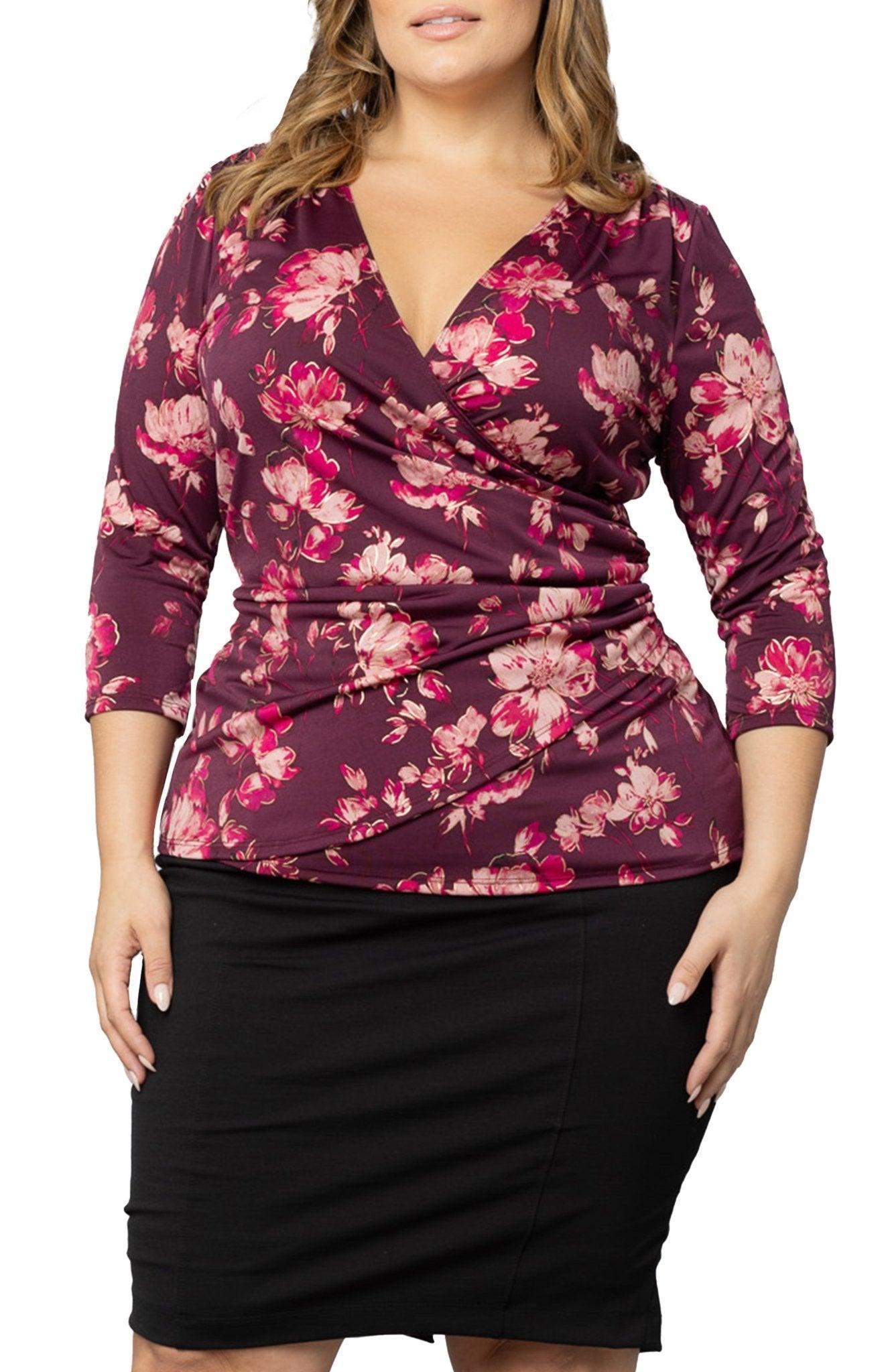 Femme Fatale Faux Wrap Top - Plus Product Image