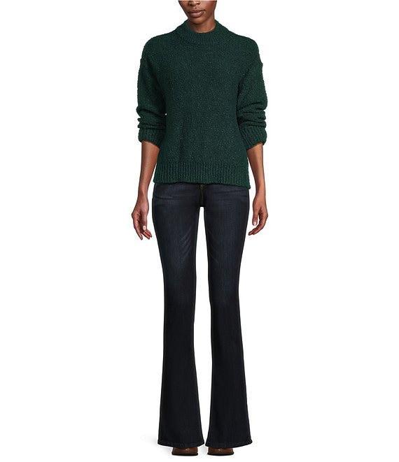 Democracy Long Sleeve Double Banded Round Neck Sweater Product Image