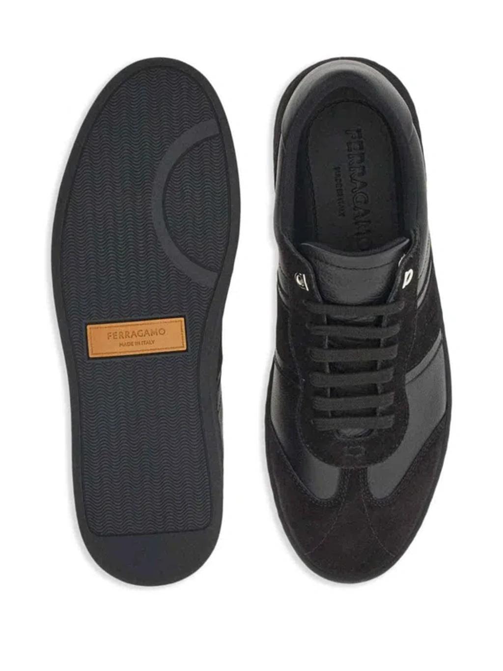 FERRAGAMO Achille Low-top Sneakers In Black Product Image