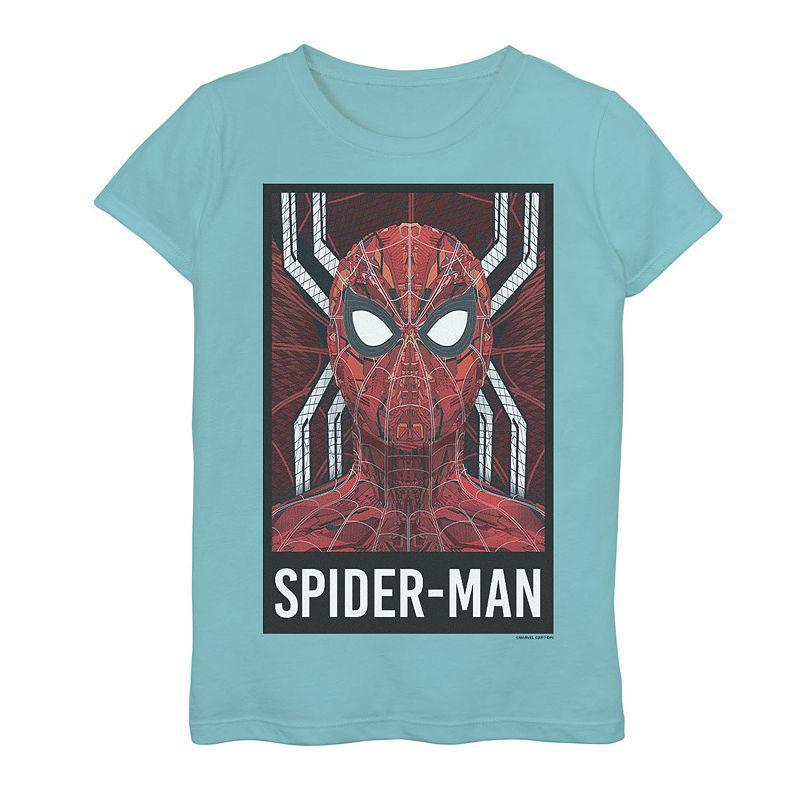 Girls 7-16 Marvel Spider-Man Far From Home Poster Design Tee, Girl's, Size: Large, Tahi Blue Product Image