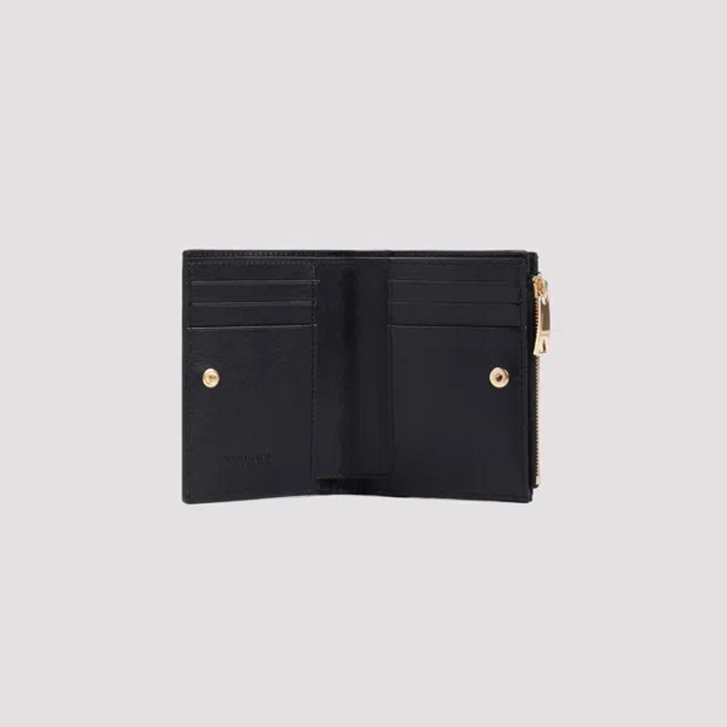 BOTTEGA VENETA Portafoglio Intrecciato Bi-fold Piccolo Con Zip In Black Product Image