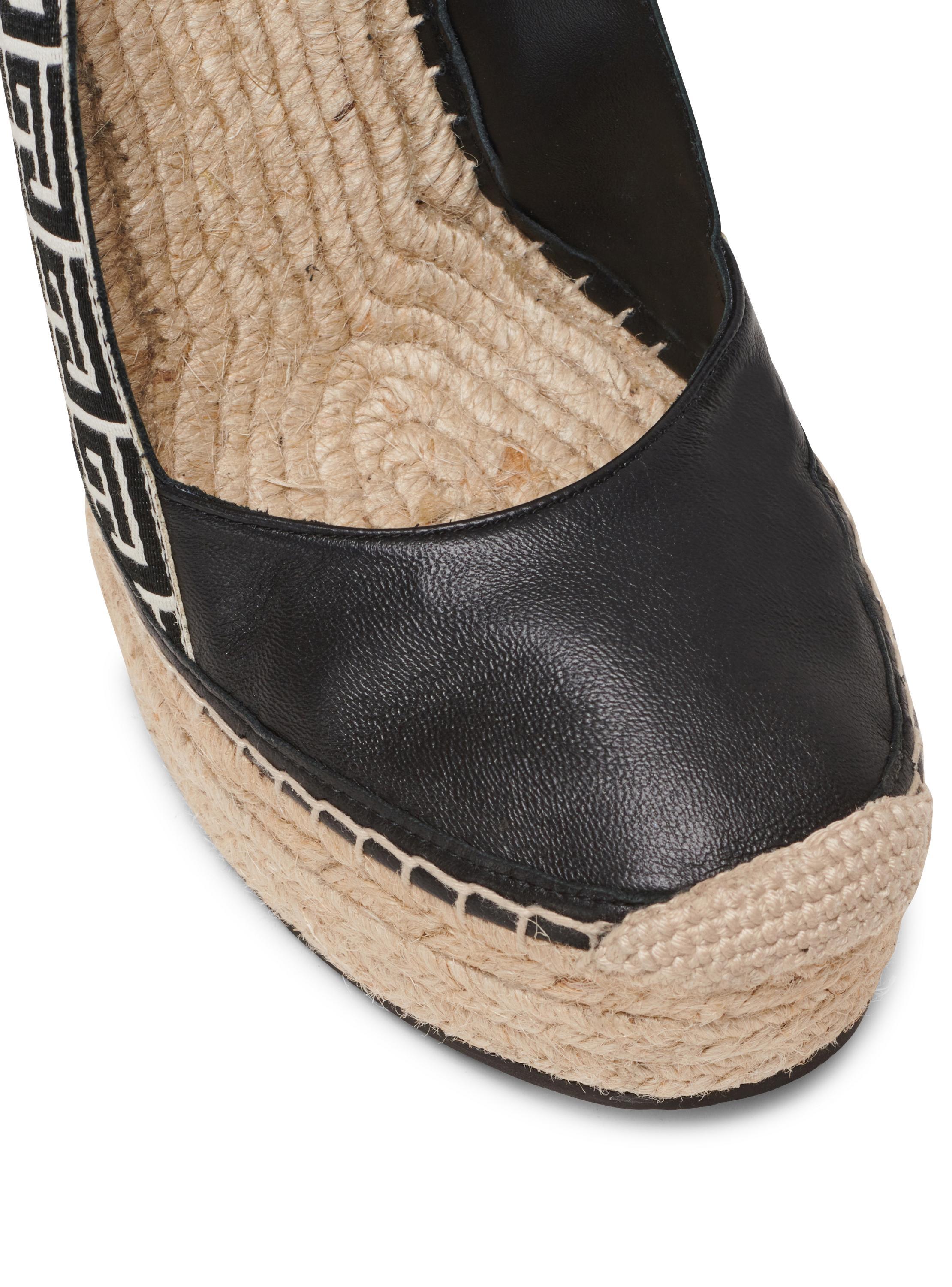 Alex monogram jacquard and leather espadrilles Product Image