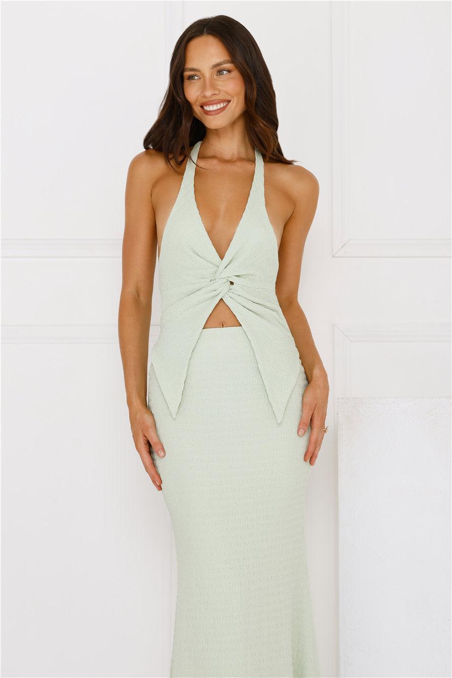 Cloudscape Halter Top Sage Product Image