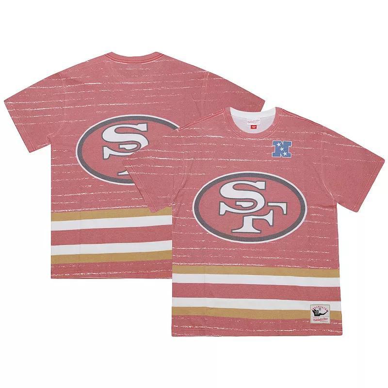 Mens Mitchell & Ness Scarlet San Francisco 49ers Jumbotron 3.0 T-Shirt Product Image