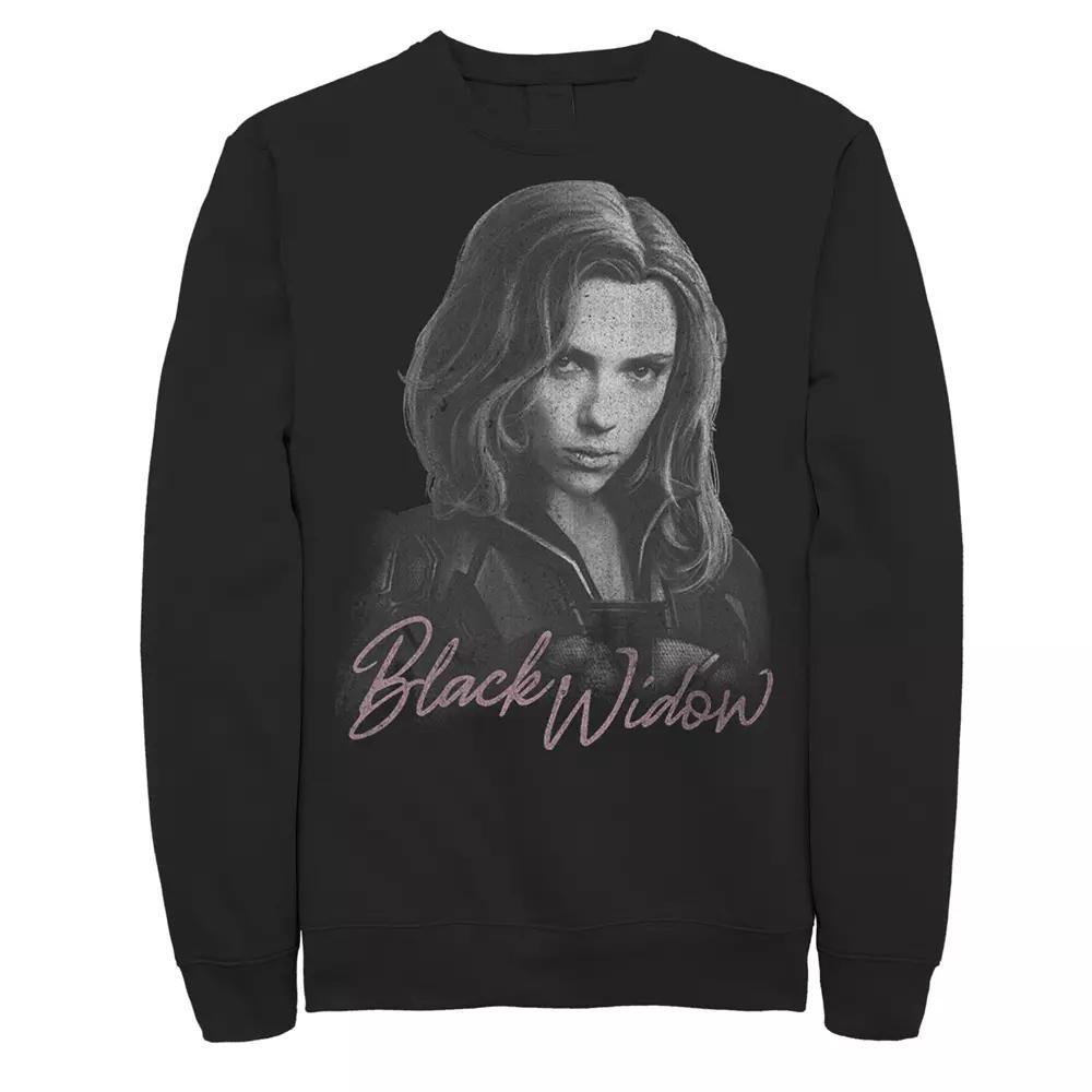 Men's Marvel Black Widow Movie Monochromatic Portrait Sweatshirt,  Product Image