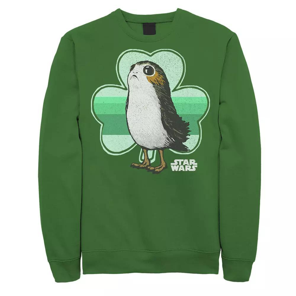 Men's Star Wars Porg Clover Saint Patrick's Day Sweatshirt, Size: 3XL, Kelly Product Image