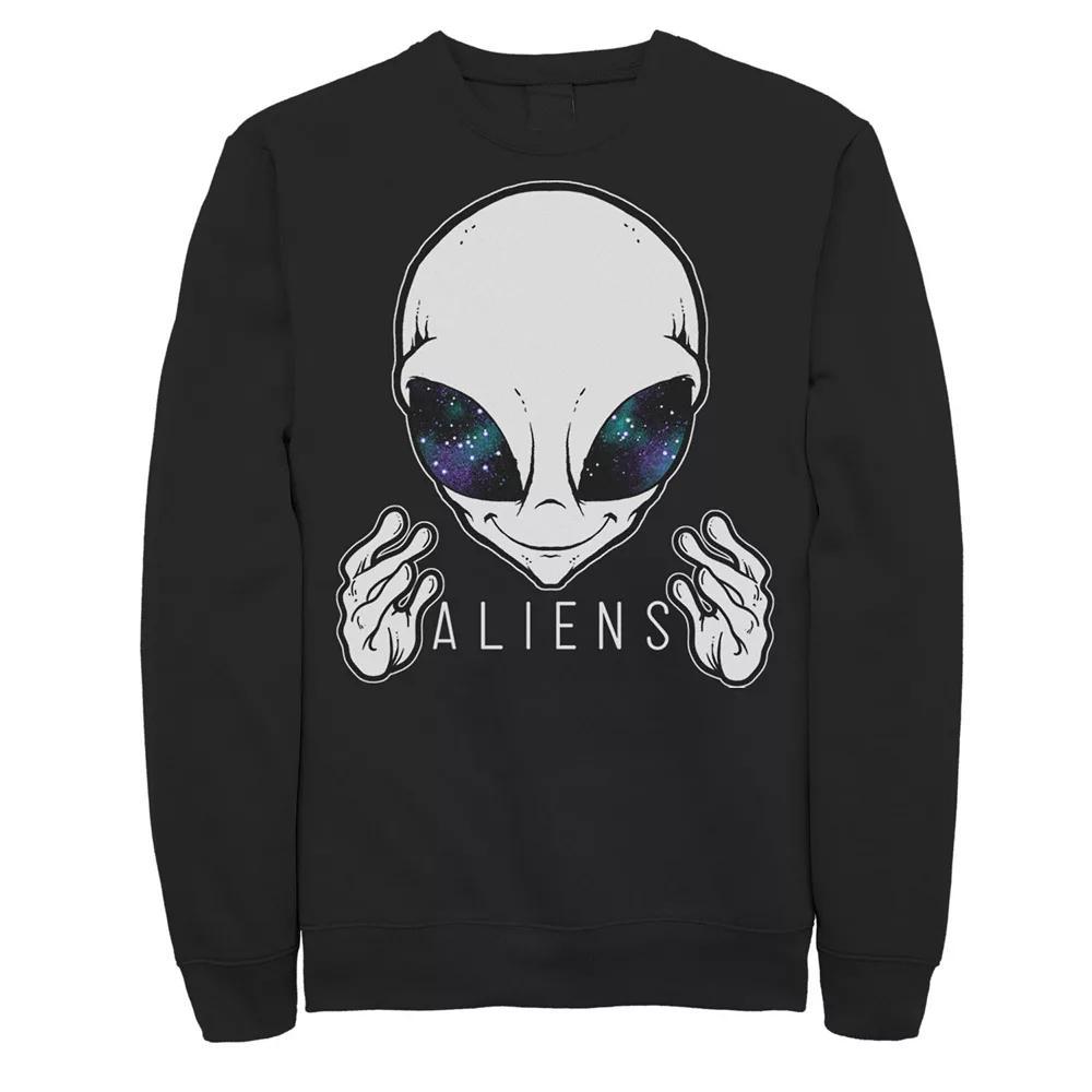 Men's Alien Space Eyes Come Here Sweatshirt,  Product Image