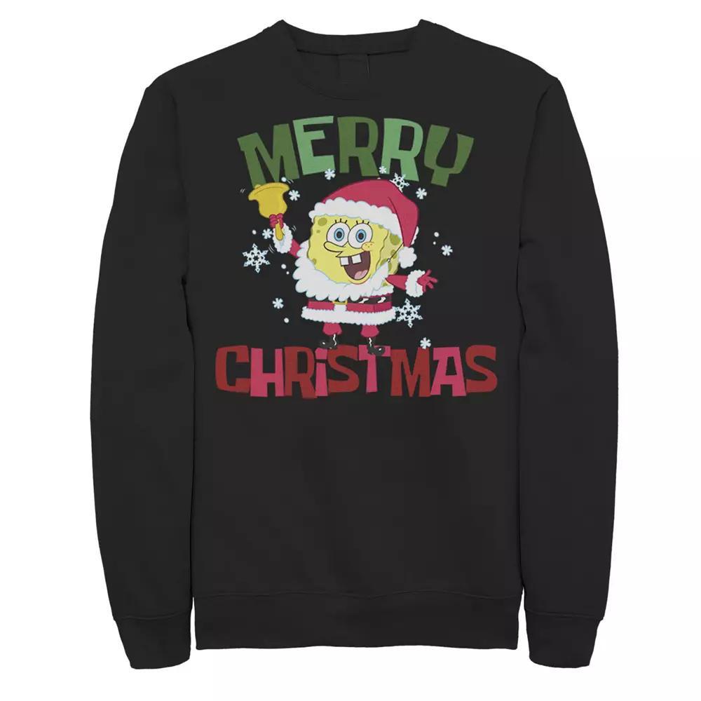 Men's Nickelodeon Spongebob Squarepants Santa Outfit Merry Christmas Graphic Fleece Pullover,  Product Image