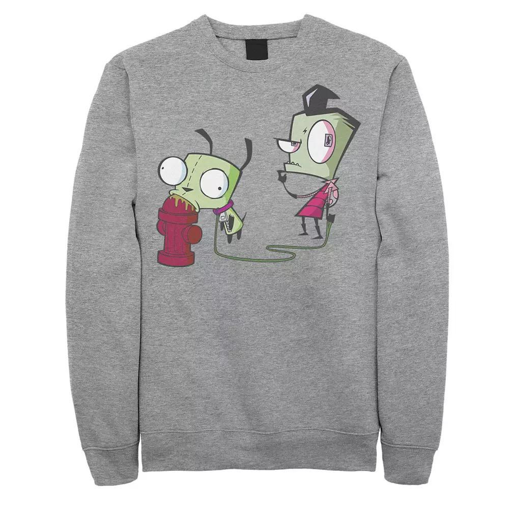 Men's Nickelodeon Invader Zim Walking Gir Fire Hydrant Portrait Graphic Fleece Pullover,  Product Image
