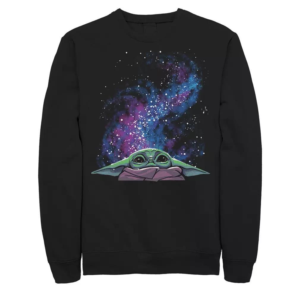 Big & Tall The Mandalorian The Child Galaxy Big Face Fleece Sweatshirt, Men's,  Product Image