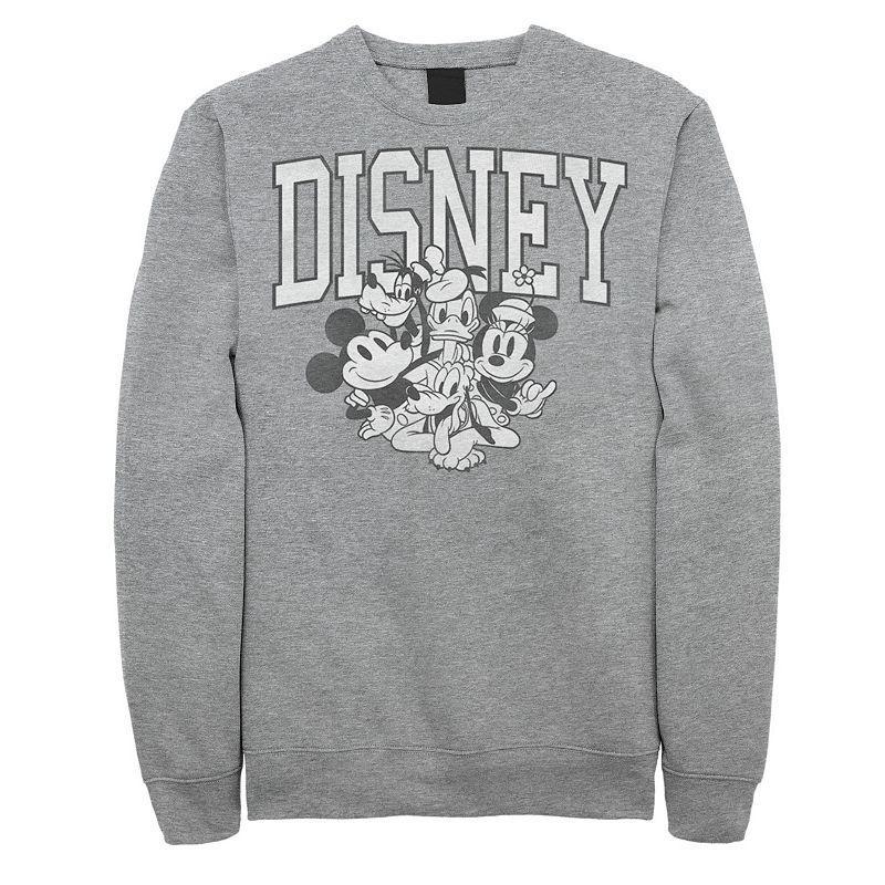 Disney's Mickey Mouse Men's Group Graphic Fleece, Size: Small, Athletic Grey Product Image