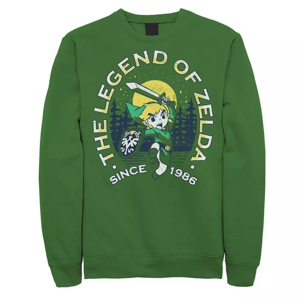 Men's The Legend Of Zelda Since 1986 Sweatshirt, Size: XL, Kelly Product Image