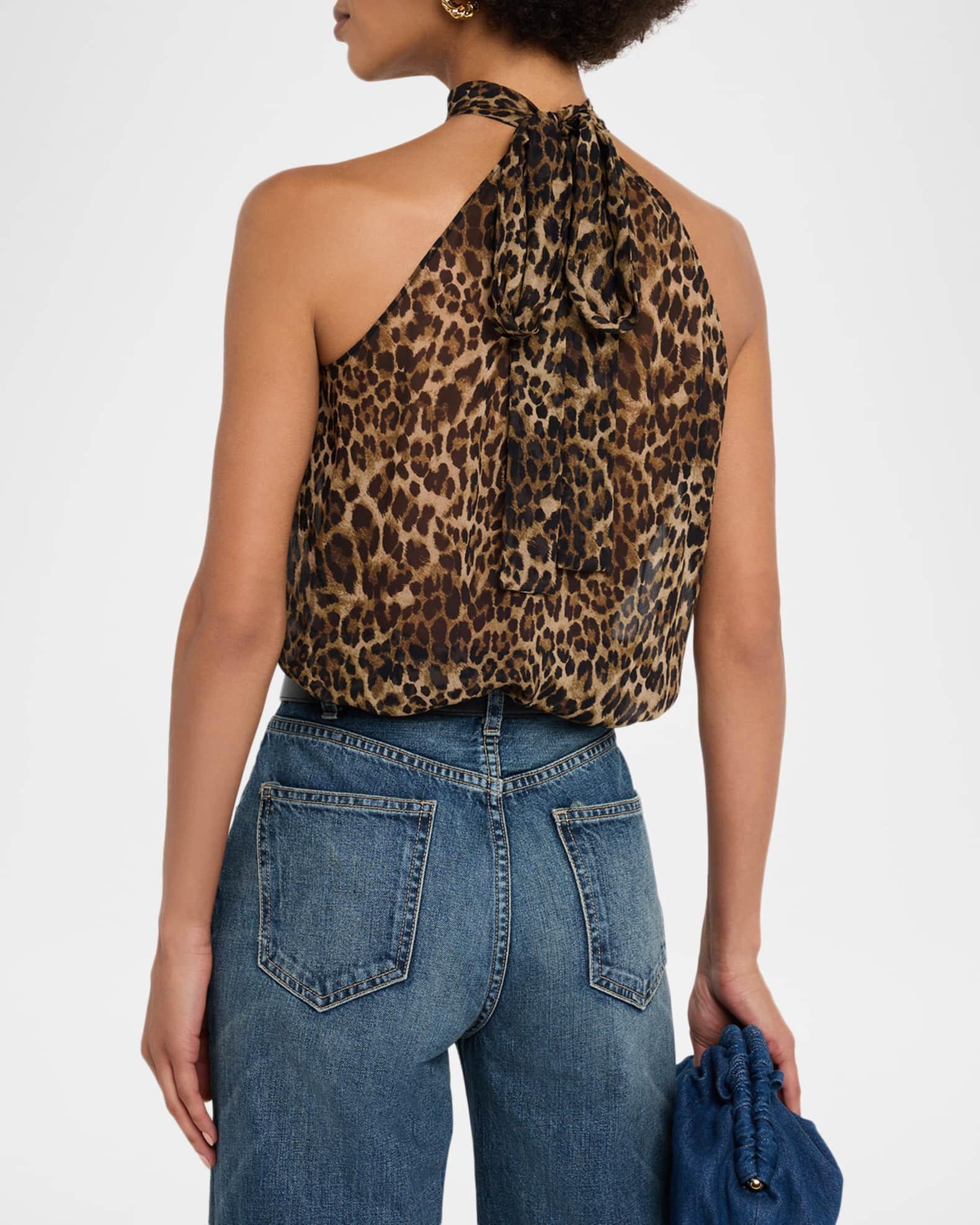 Alla Vintage Leopard Print Halter Top Product Image