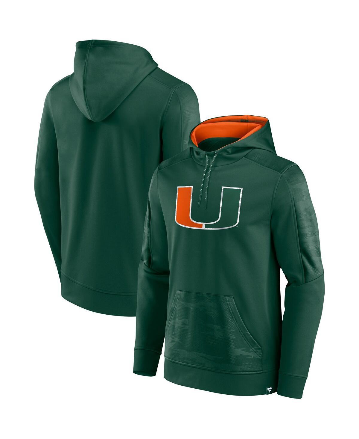 Men's Fanatics Branded Green Miami Hurricanes On The Ball Pullover Hoodie, Size: Large Product Image