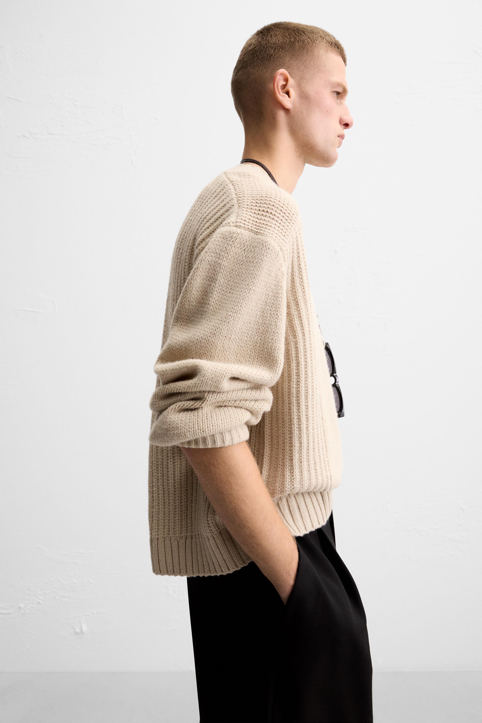 COMBINED TEXTURES SWEATER Product Image