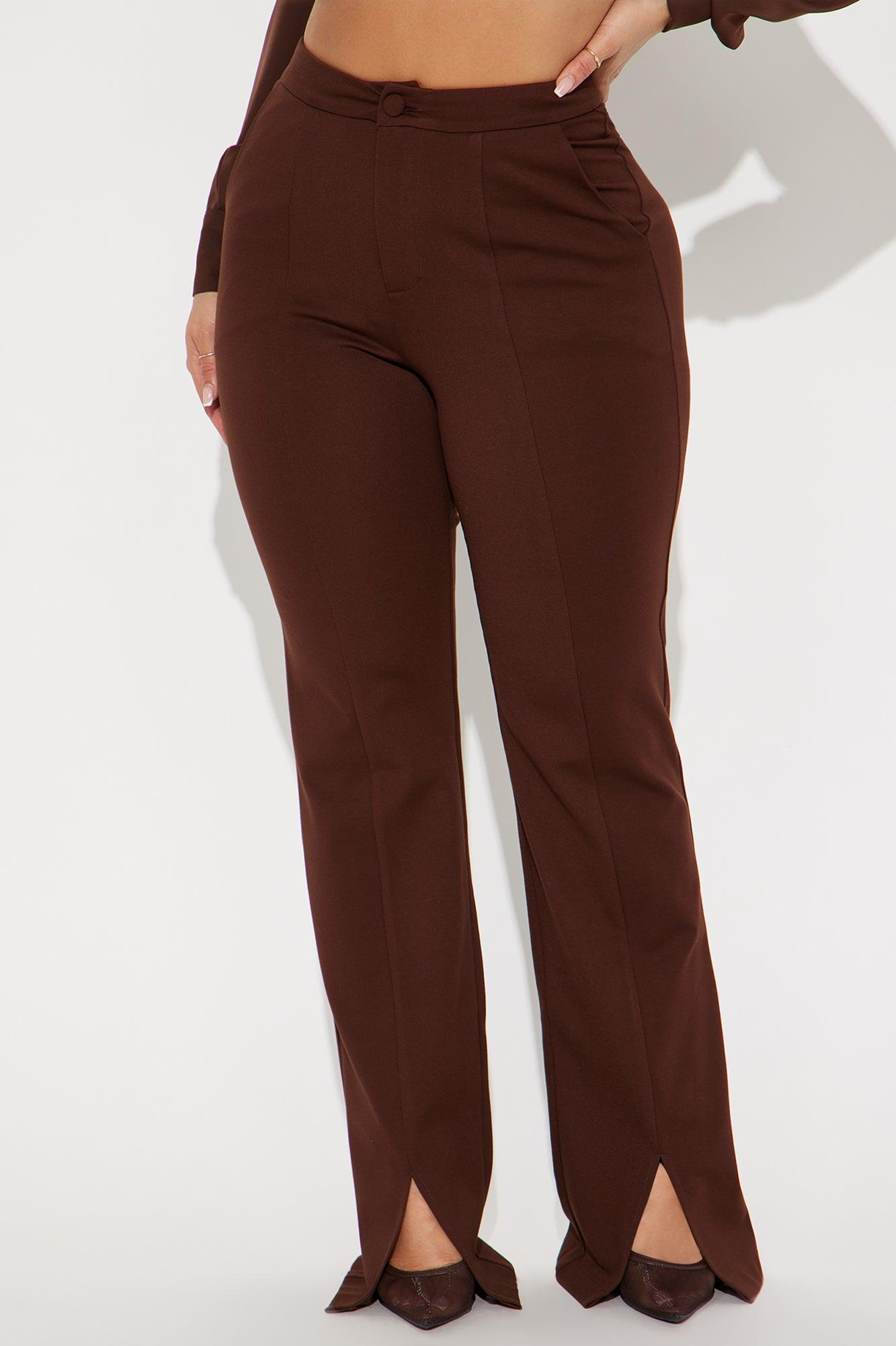 Ellery Split Hem Trouser - Brown Product Image