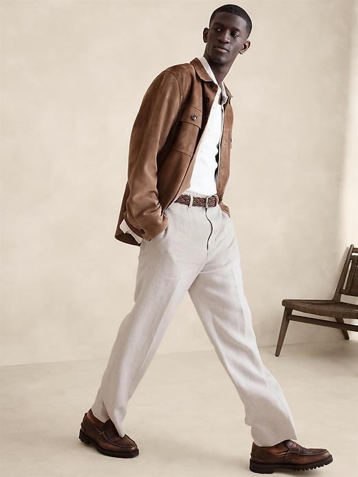 Tailored Straight Linen Pant Product Image