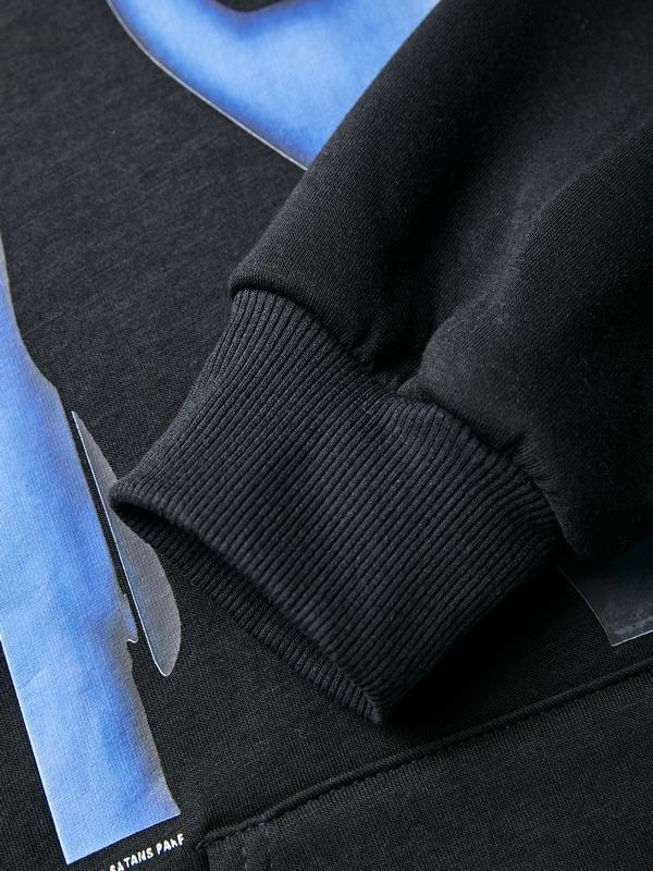 Men's Rock Character Print Oversized Hoodie Product Image