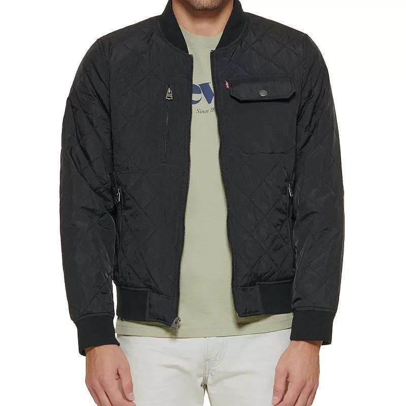 Mens Levis Diamond Quilted Jacket Blue Product Image